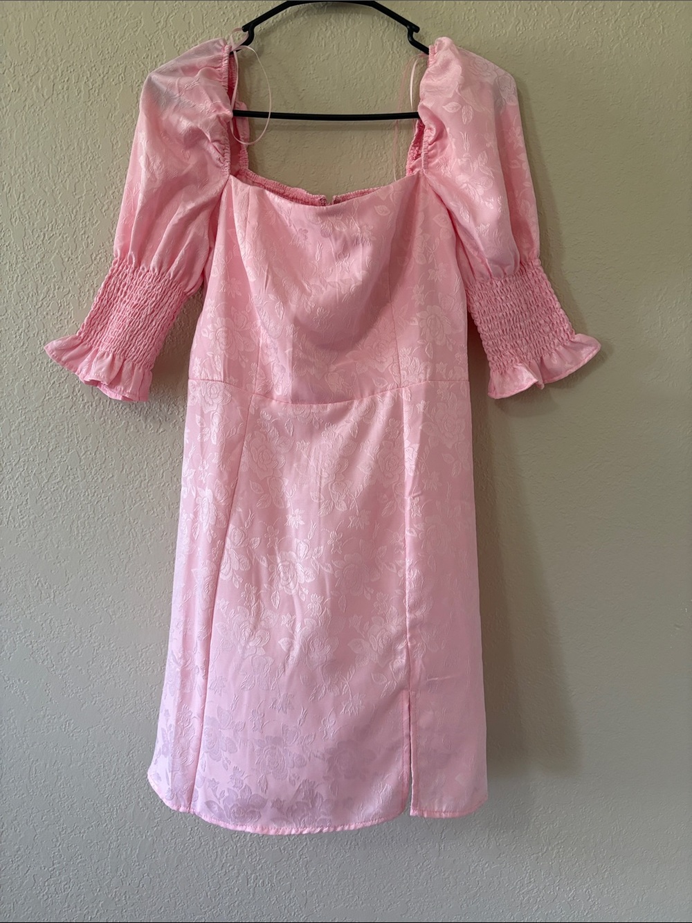 Pink Puff Sleeve Dress